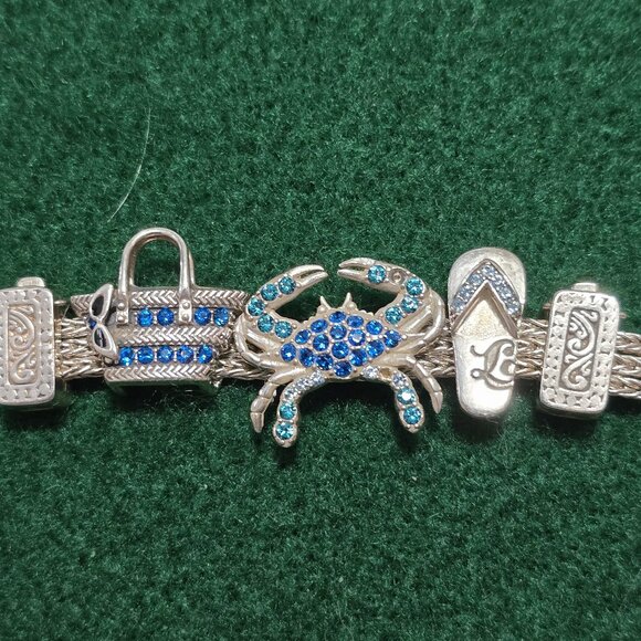 Lori Bonn Sterling Silver Beach Bracelet Set (missing two stones) - Picture 2 of 10